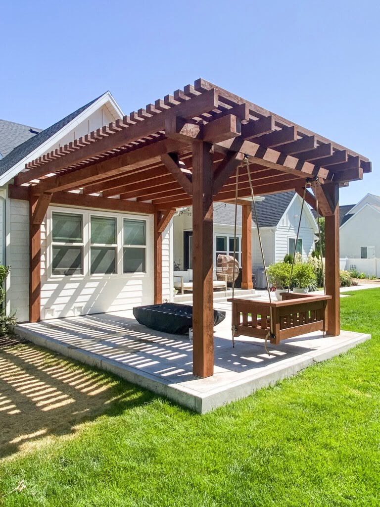 Backyard pergola